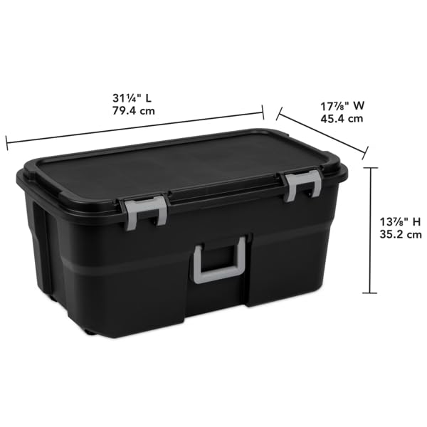 Black 22 Gallon Wheeled Storage Trunk N869151