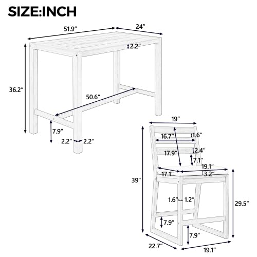 5-Piece Patio Bar Set with 4 Cushioned Bar Stools R429