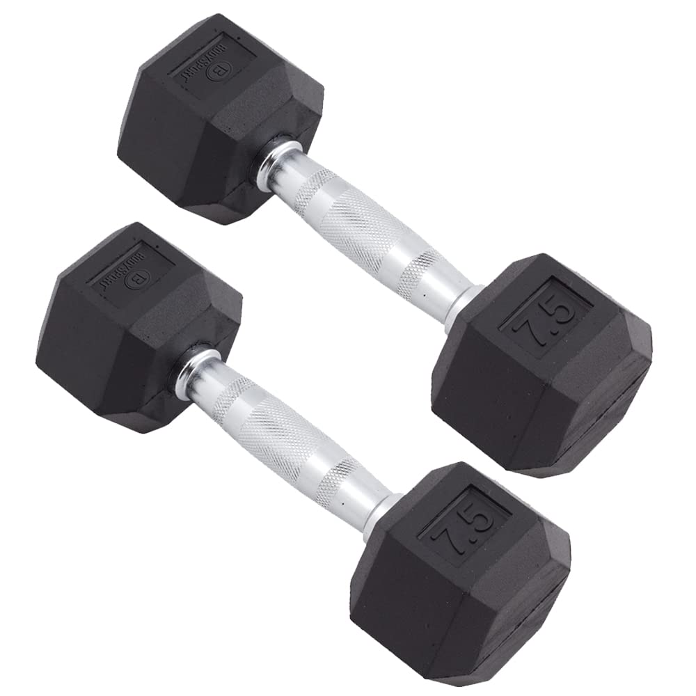 Rubber Encased Hex Dumbbell Pair H96329