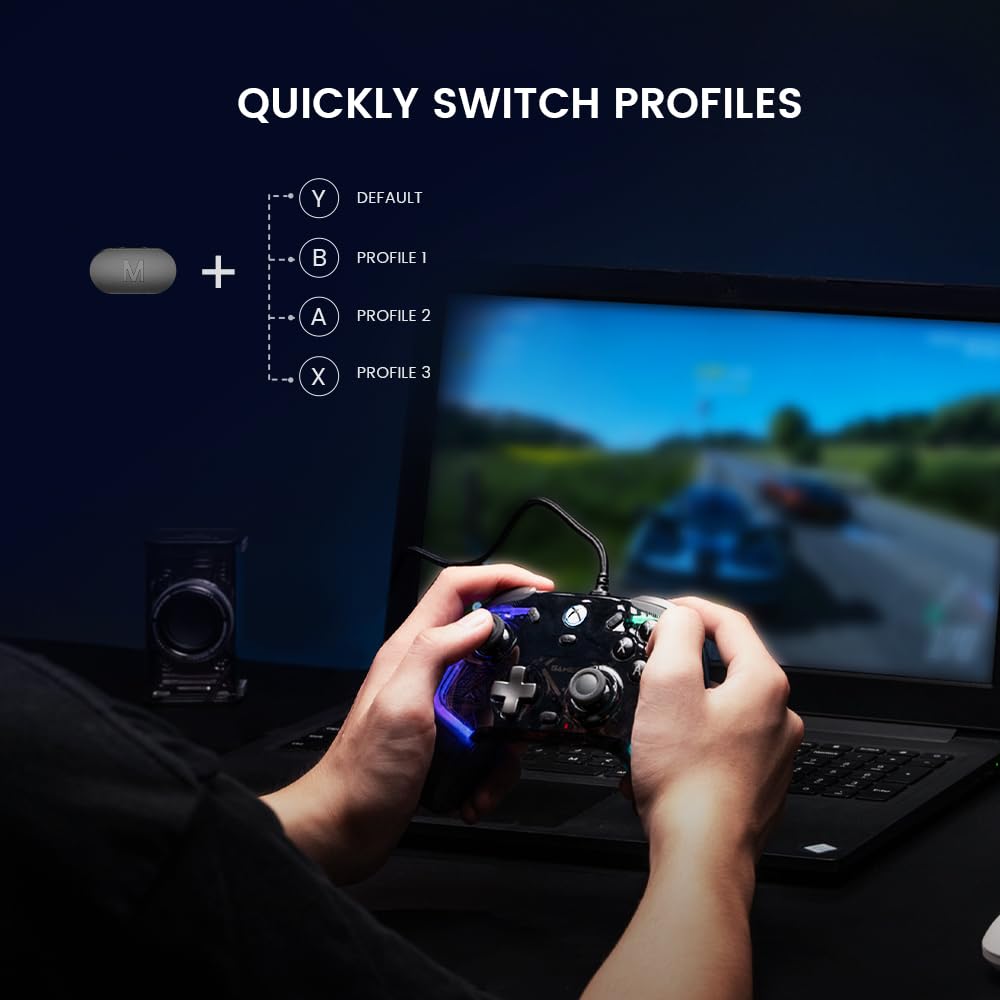 Wired Gaming Controller with Hall Effect Joysticks Y244976