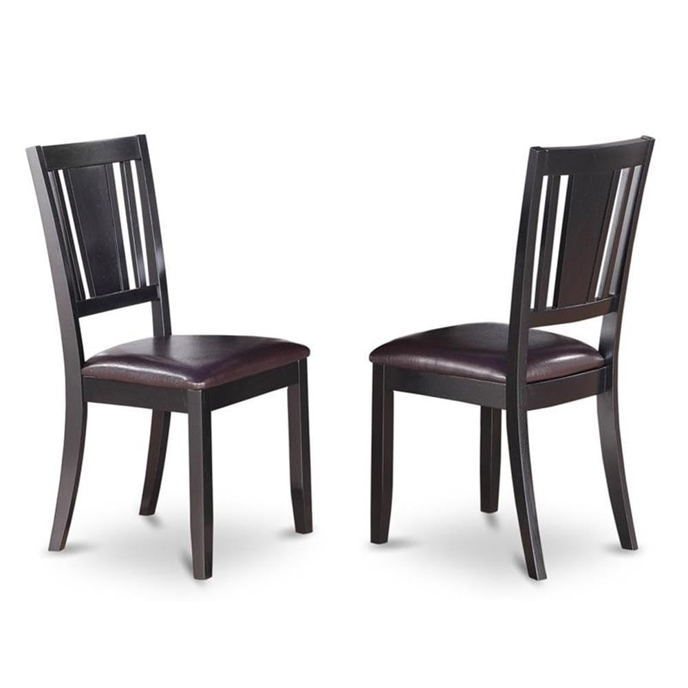 3 Piece Dining Room Furniture Set with Wooden Table and 2 Faux Leather Chairs G1931