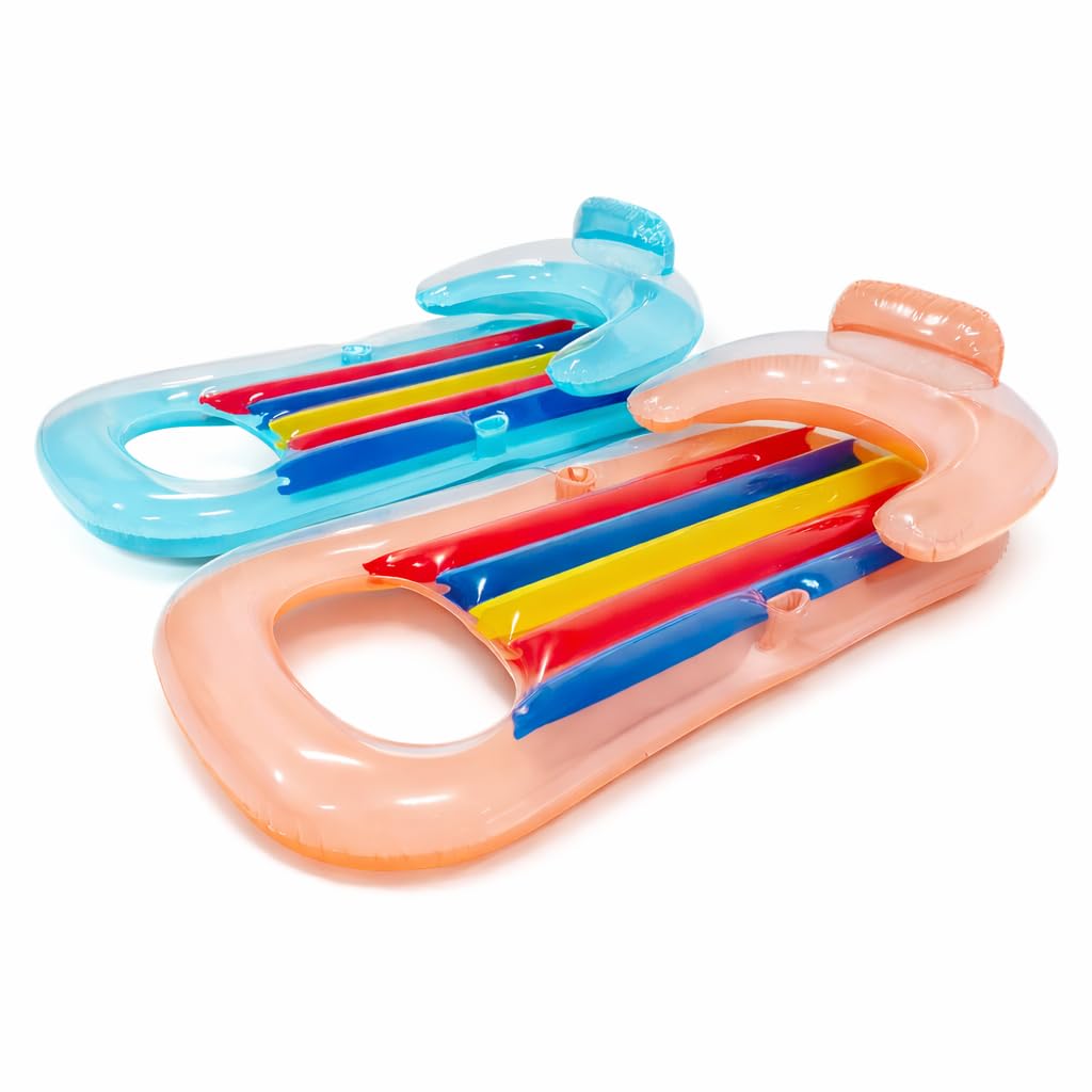 Adult Size Pool Floats Lounger with Cup Holder 2 Pack K7523