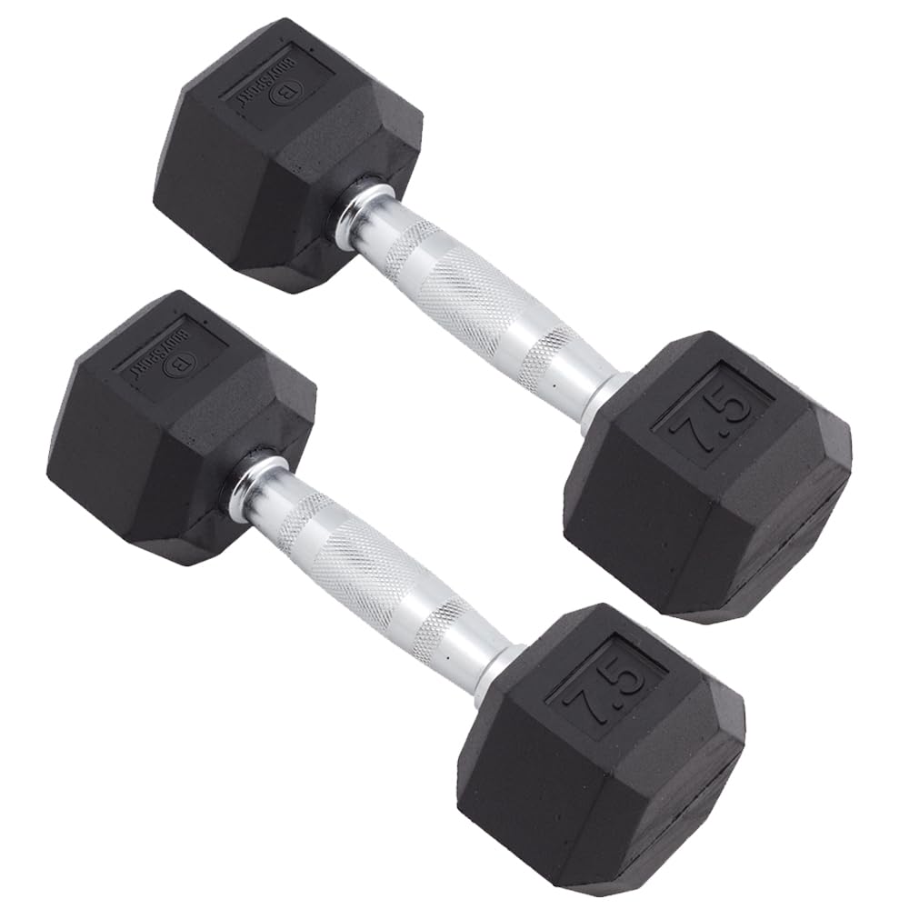Rubber Encased Hex Dumbbell Pair H96329