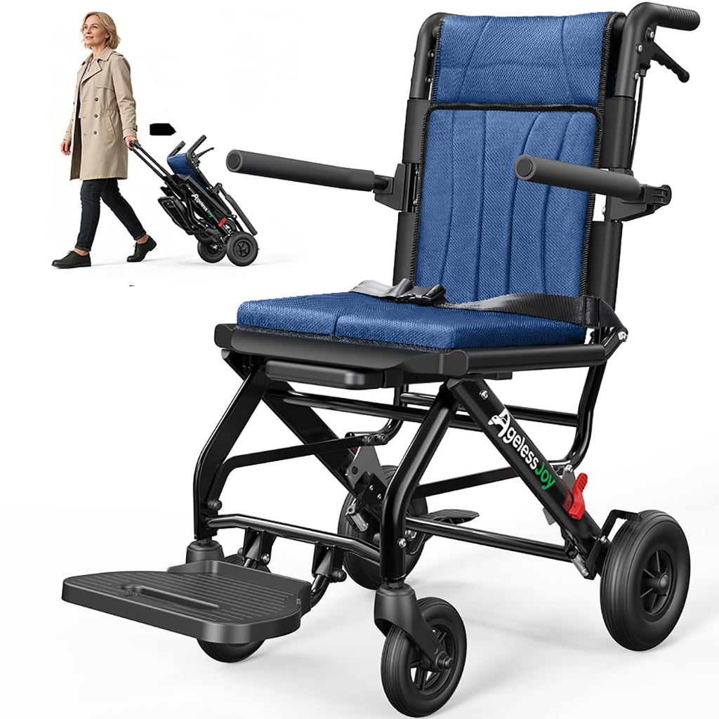 Blue Transport Wheelchair T371