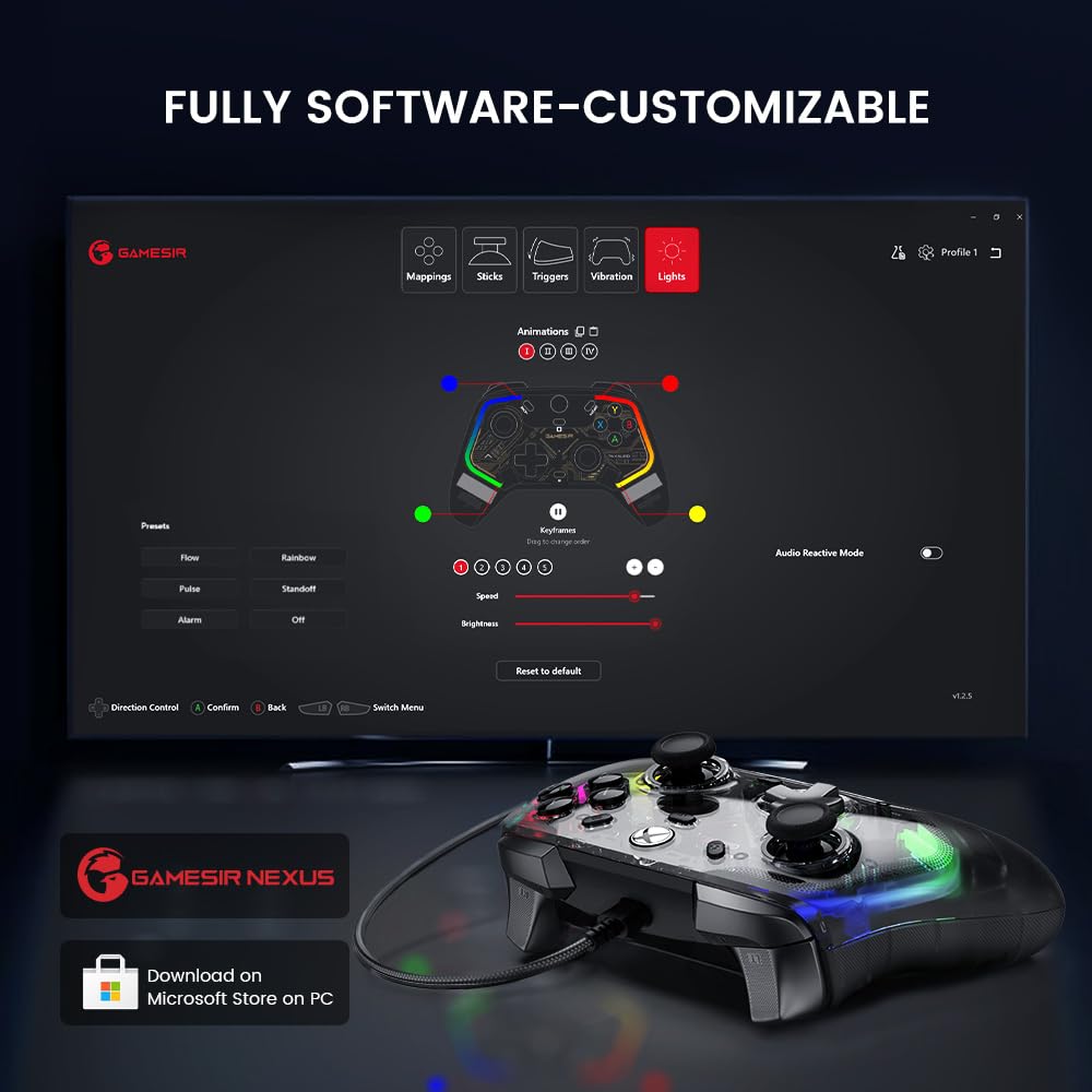 Wired Gaming Controller with Hall Effect Joysticks Y244976