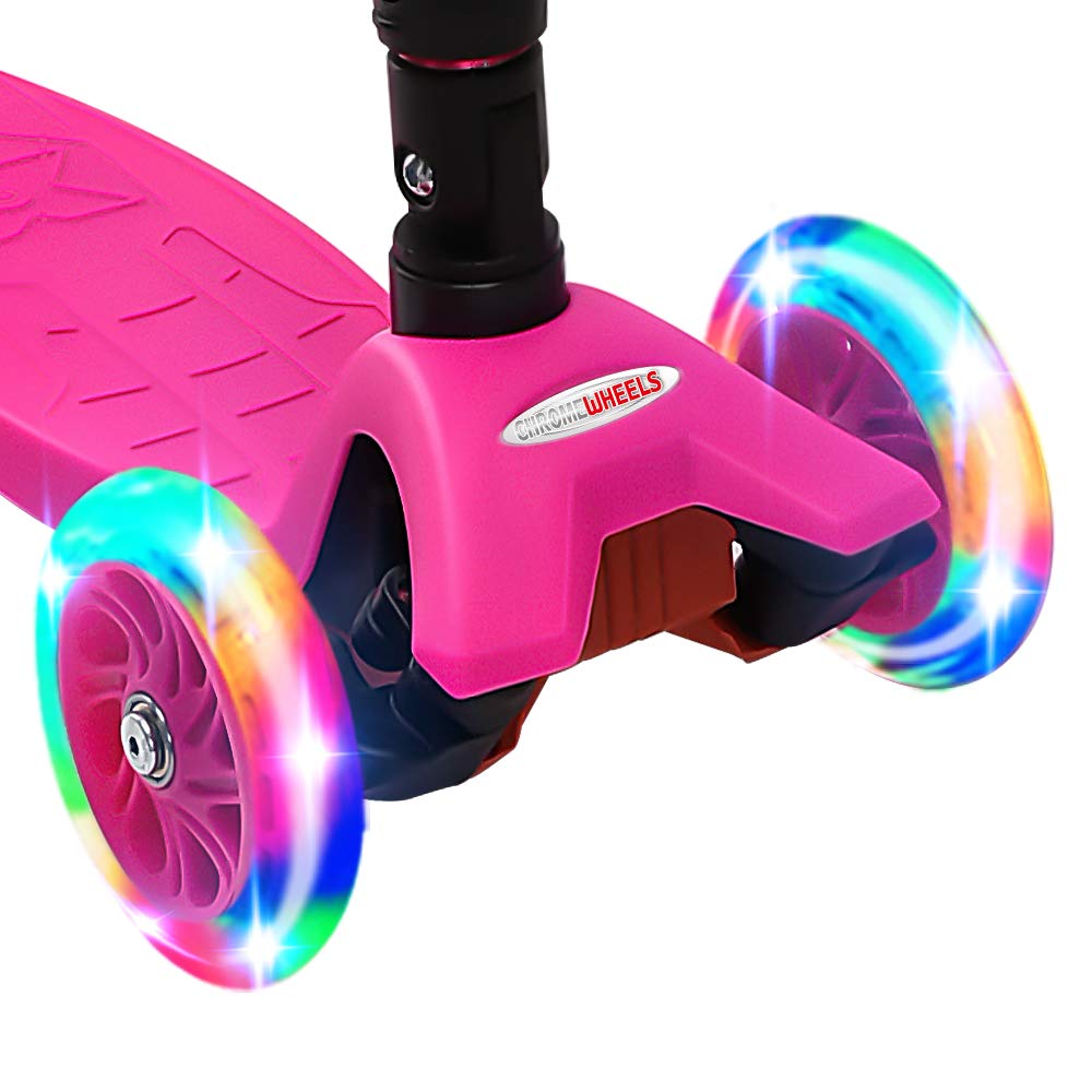 Foldable 3 Wheel Kick Scooter with LED Light Up Wheels Y969