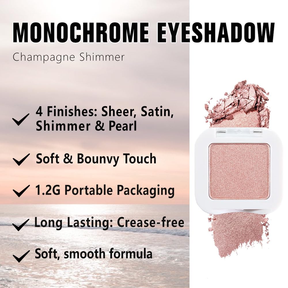 Dusty Pink Champagne Single Eyeshadow Palette C5570