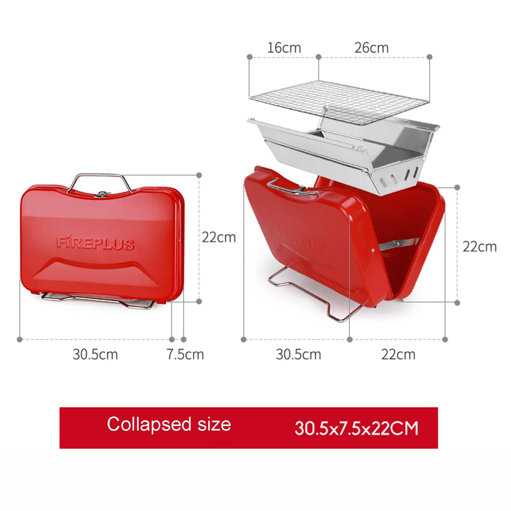 Foldable Portable Stainless Steel Charcoal BBQ Grill S6555