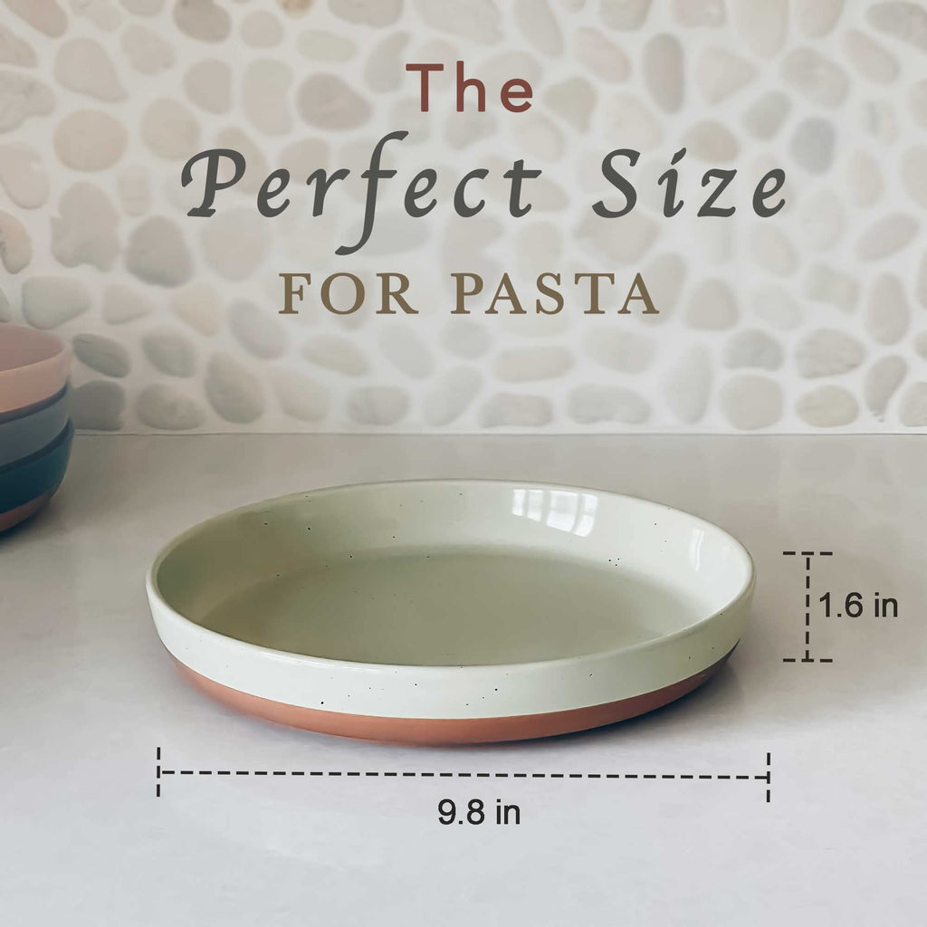 Ceramic Pasta Bowl Set of 4-35oz Microwave Safe A398