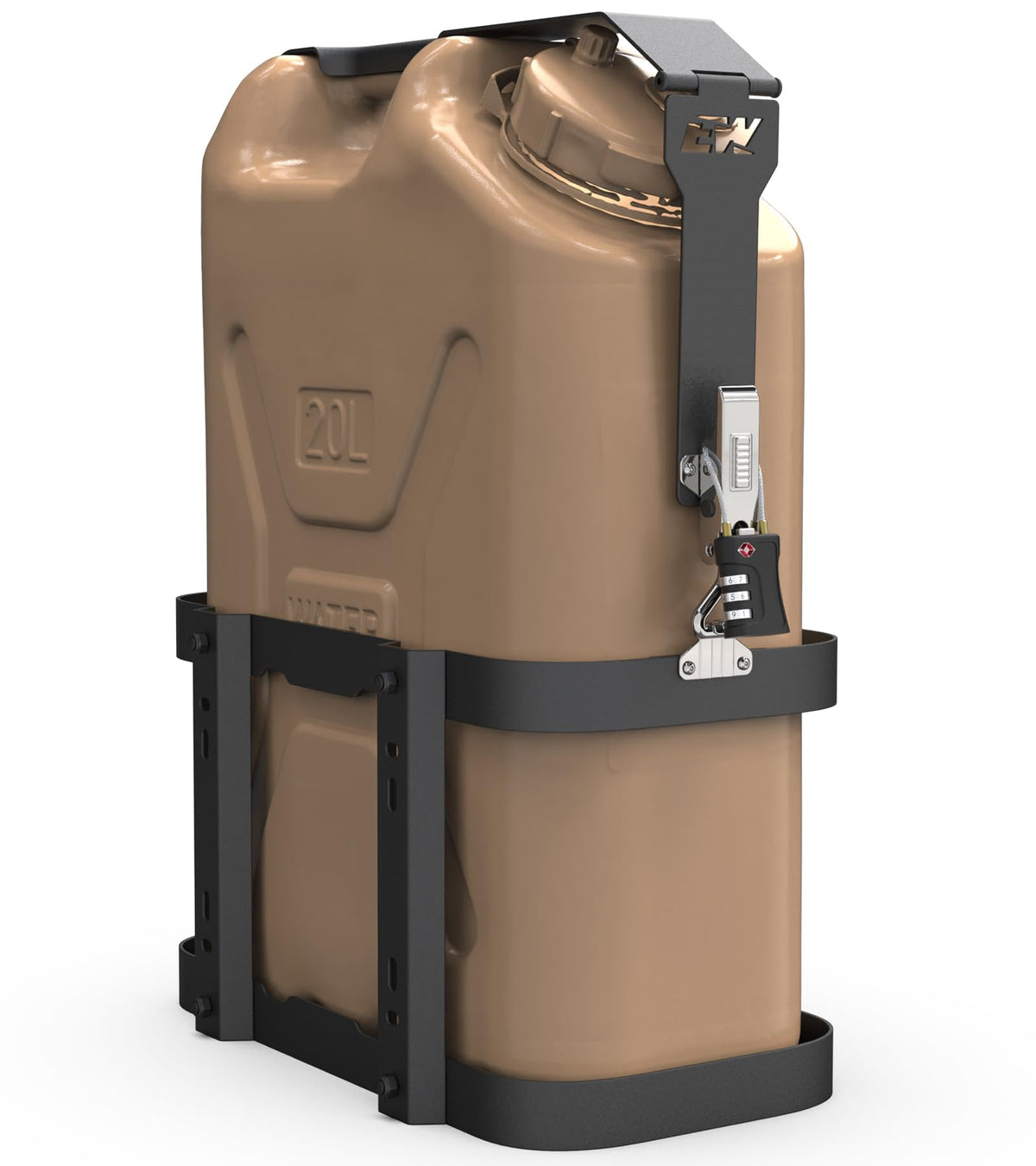 5 Gallon Water Container Mount Holder with Combination Lock P195