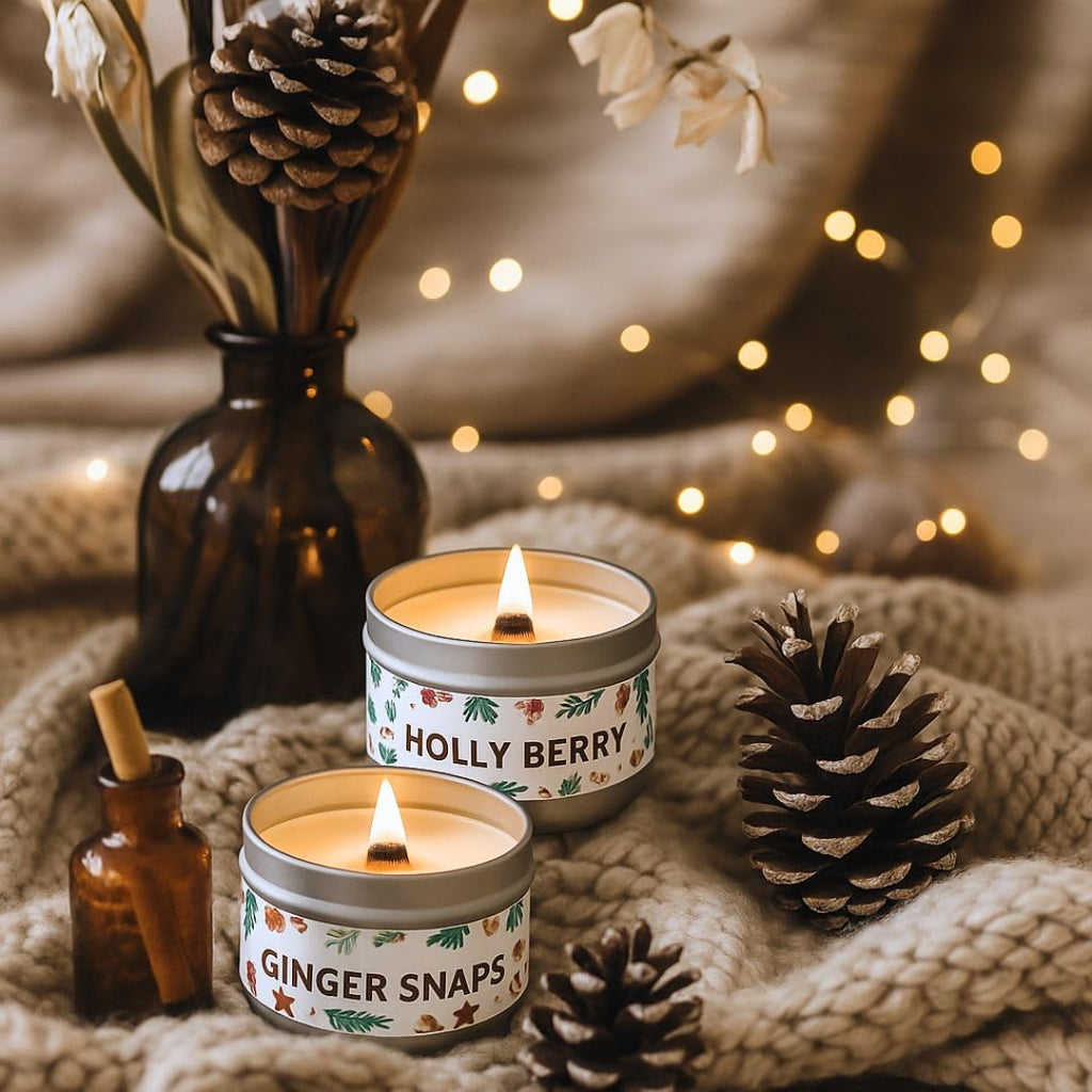 2 Pack Soy Wax Wood Wick Candles Q638785