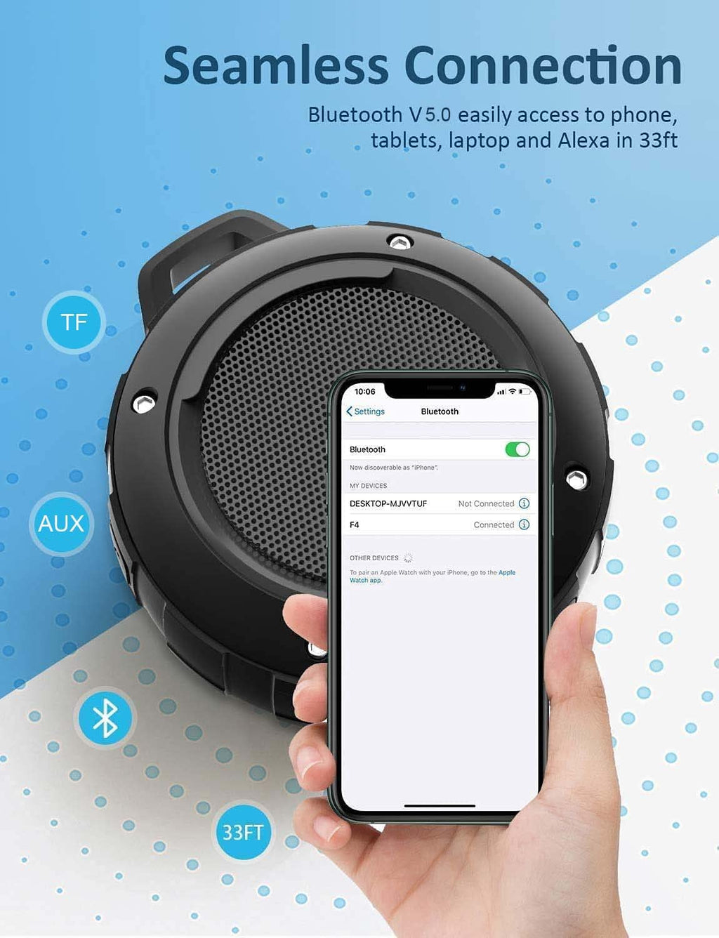 Waterproof Bluetooth Portable Mini Speaker with Subwoofer H131