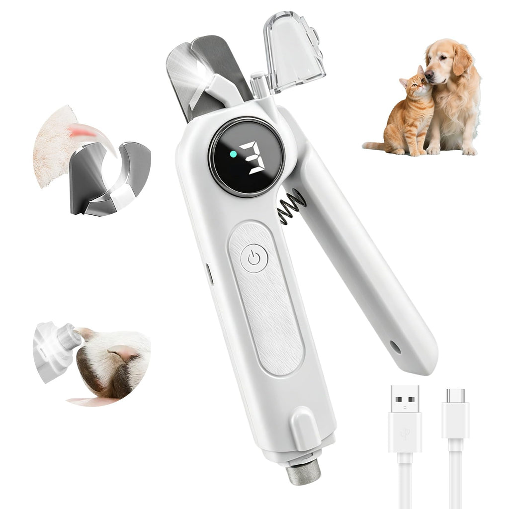 2-in-1 Dog Nail Clippers & Grinder with LED Light I71146