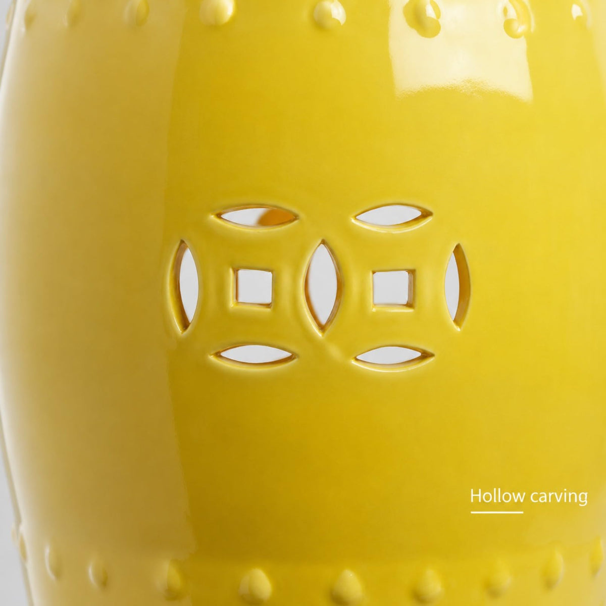 Hollow-Carved Ceramic Garden Stool Z821857