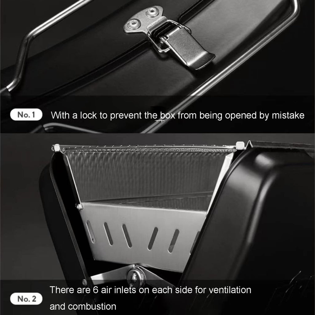 Foldable Portable Stainless Steel Charcoal BBQ Grill S6555