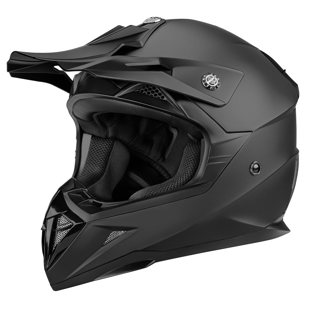 Black DOT Approved Ventilated Motocross Helmet E693341