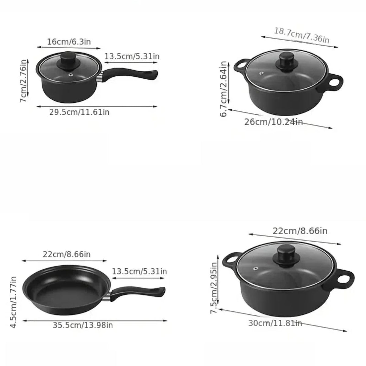 12 Piece Non Stick Maifan Stone Cookware Set Z475