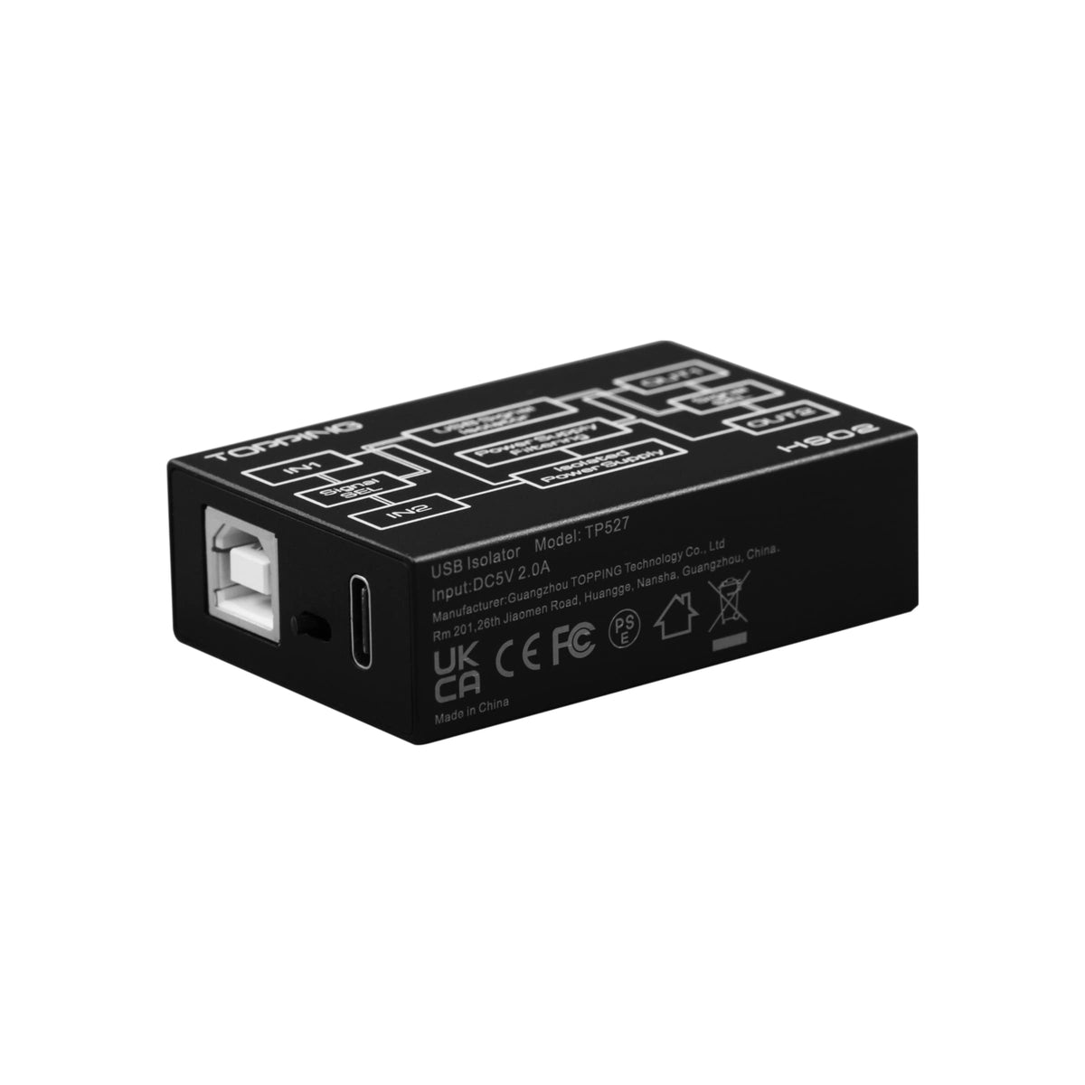 USB 2.0 Audio Isolator with USB-B and Type C Input W946730