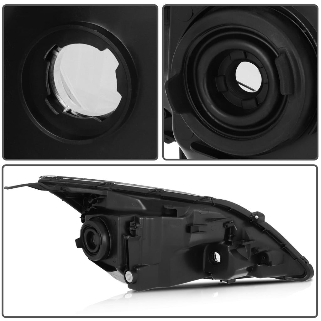 Headlight Assembly Chrome Housing Amber Reflector Clear Lens Driver and Passenger Side Pair U47462
