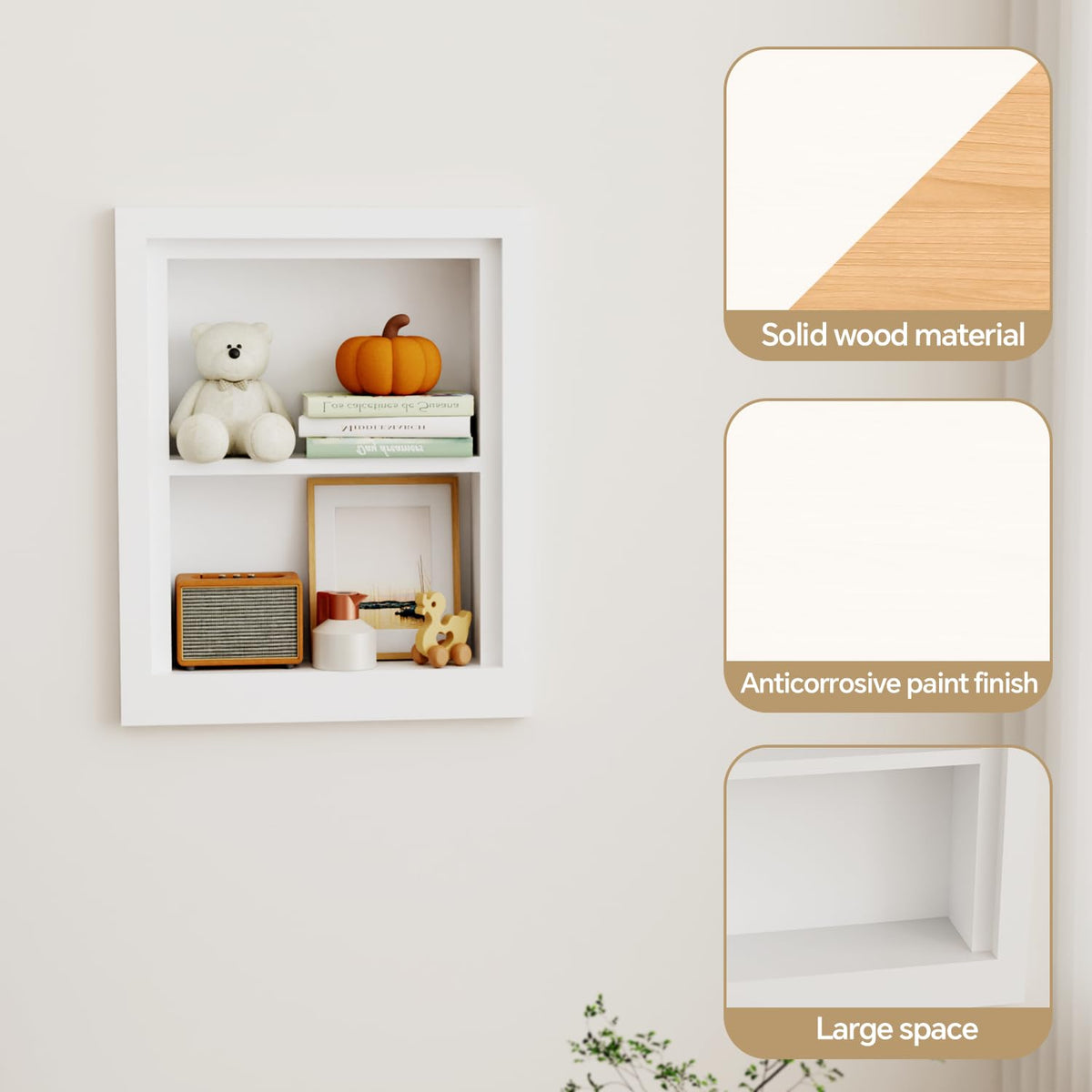 Solid Wood 14 X 18 Recessed Medicine Cabinet T214373