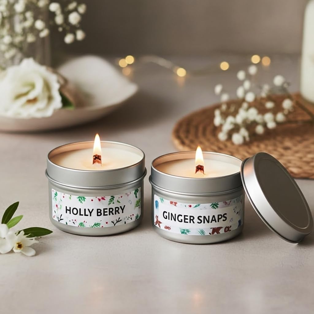 2 Pack Soy Wax Wood Wick Candles Q638785