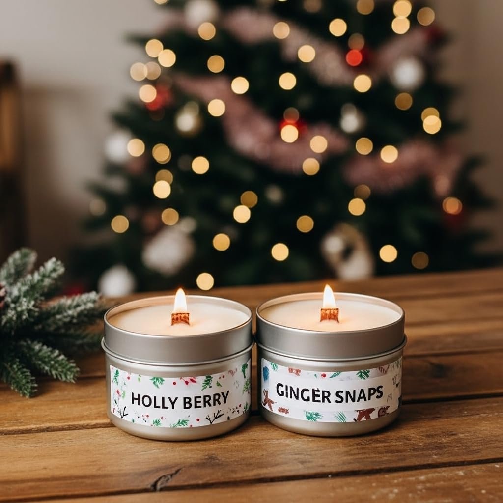 2 Pack Soy Wax Wood Wick Candles Q638785