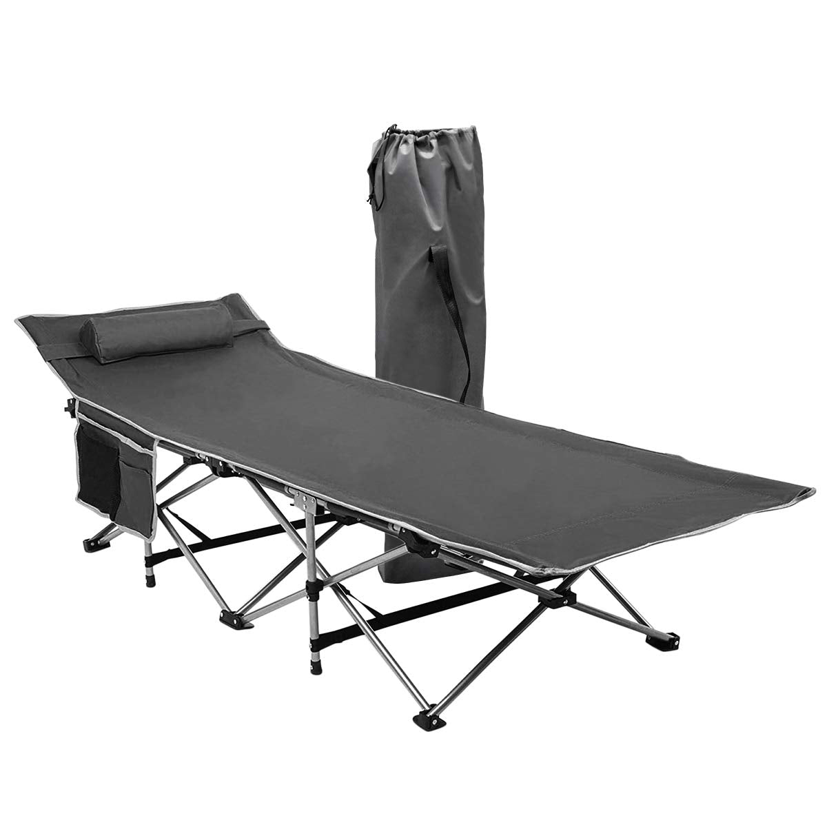 Folding Lightweight Portable Heavy Duty Travel Cot with Large Pocket V9489