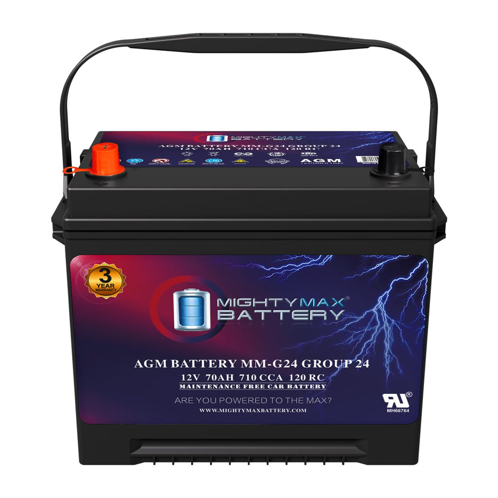 12V 70Ah 710 CCA Group Size 24 Replacement Battery I93789