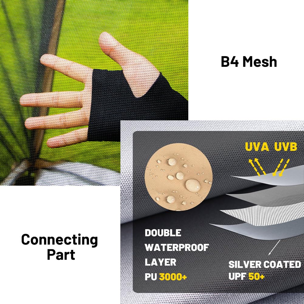 10x10 Mosquito Netting with Zipper Door and Wind Deflector Y262