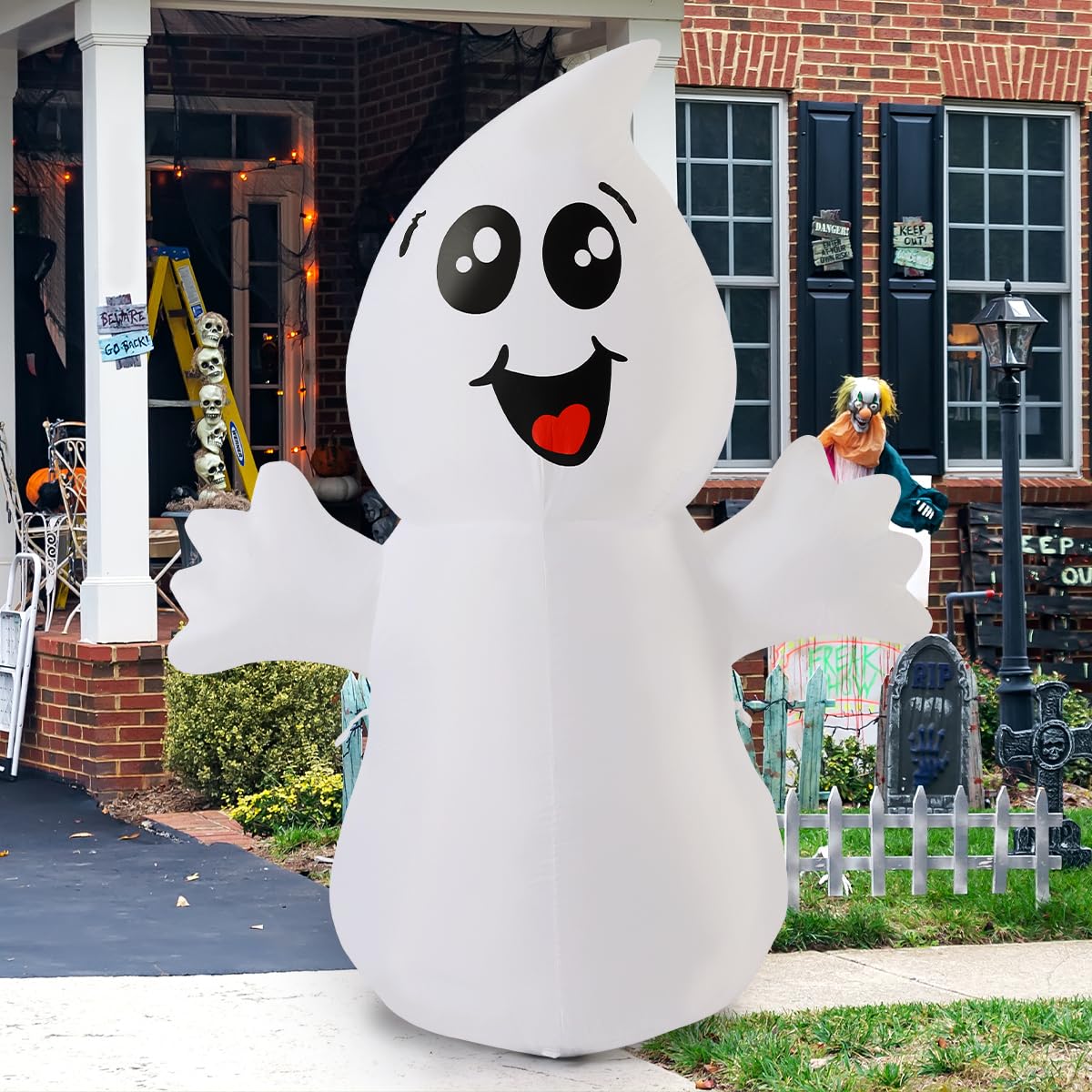 5 FT Inflatable Ghost Outdoor Decoration with Built-in LEDs B412789