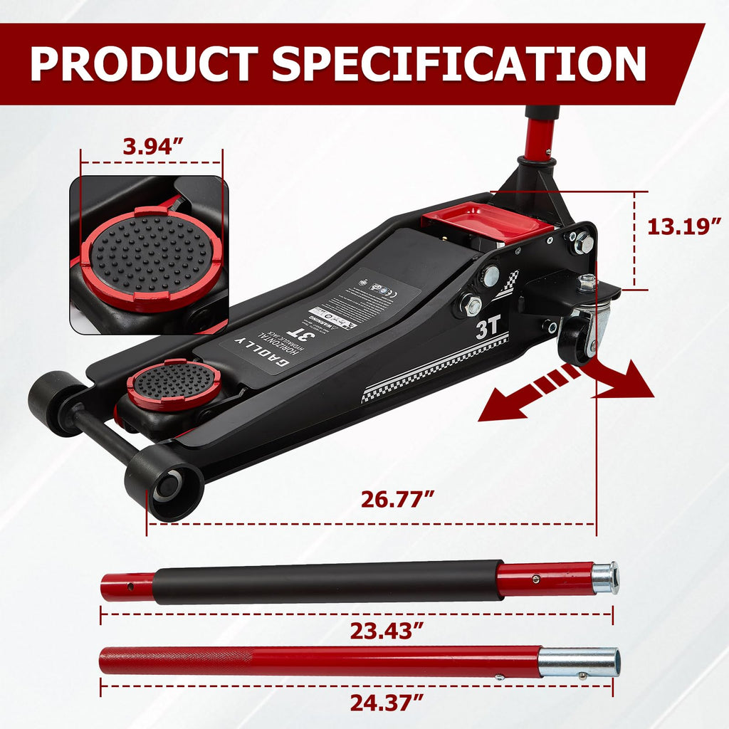 3 Ton Low Profile Steel Floor Jack K787817