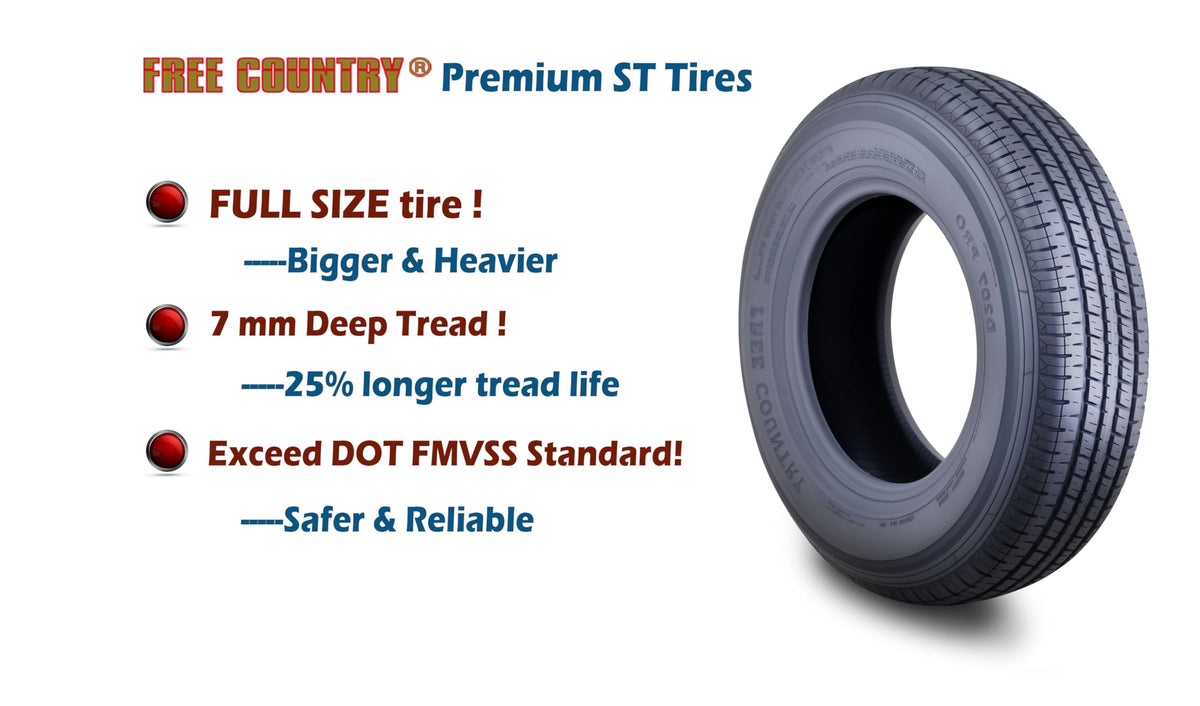 Trailer Tire Wheel ST205/75R15 8-Ply Silver Mod Rim A5891