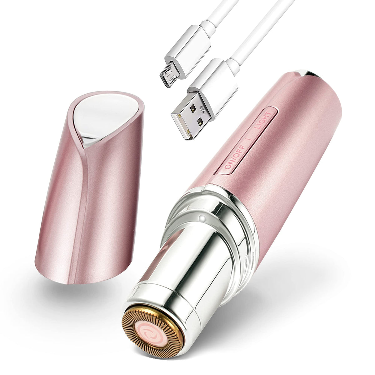 Rose Pink Rechargeable Waterproof Facial Hair Remover L58789
