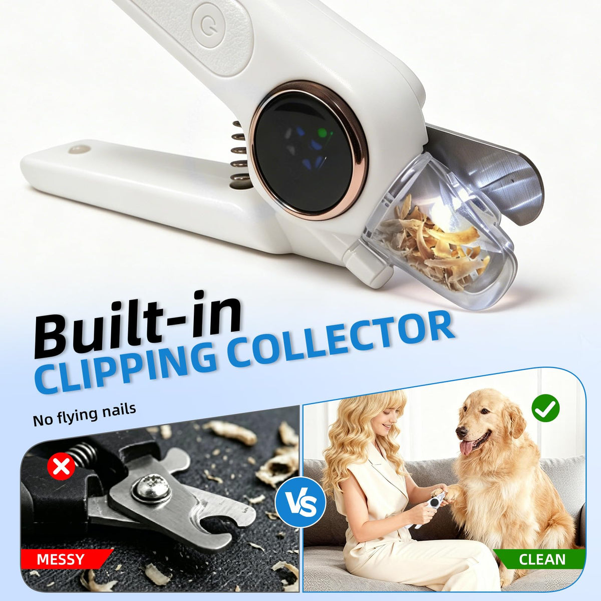 2-in-1 Dog Nail Clippers & Grinder with LED Light I71146