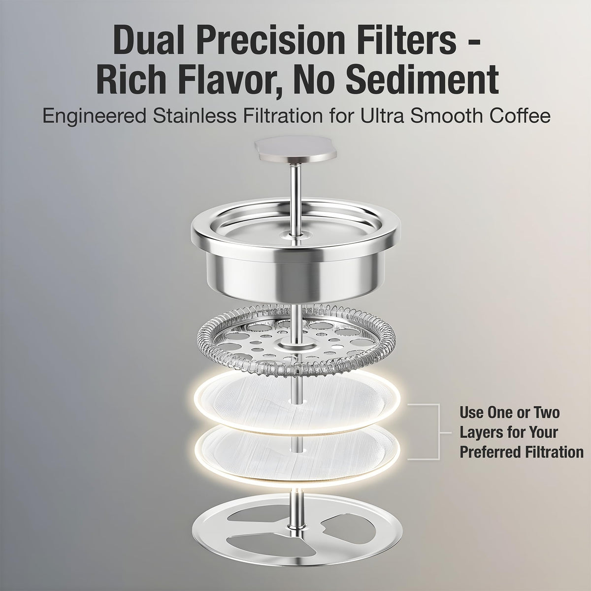 12 oz Double Wall Insulated Travel French Press Coffee Maker Set F834