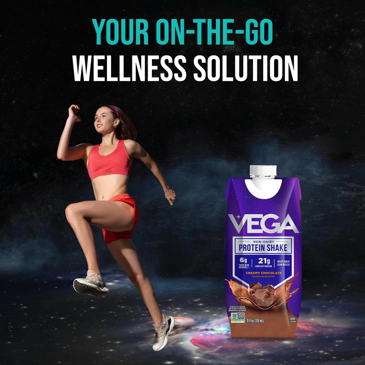 Creamy Chocolate Vegan Protein Shake 21g 330ml 12 Pack L588