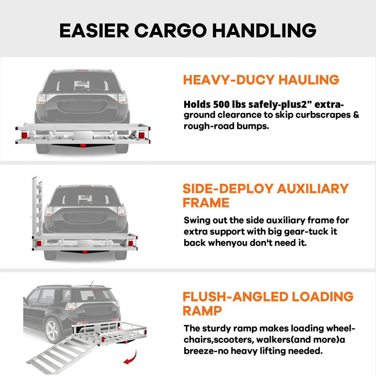 Hitch Cargo Carrier with Ramp G7254