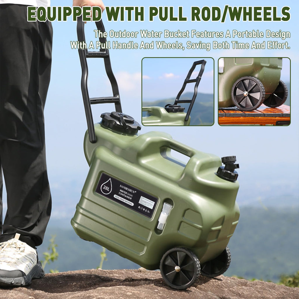 7.4 Gallon Water Jug with Wheels & Handle H7842
