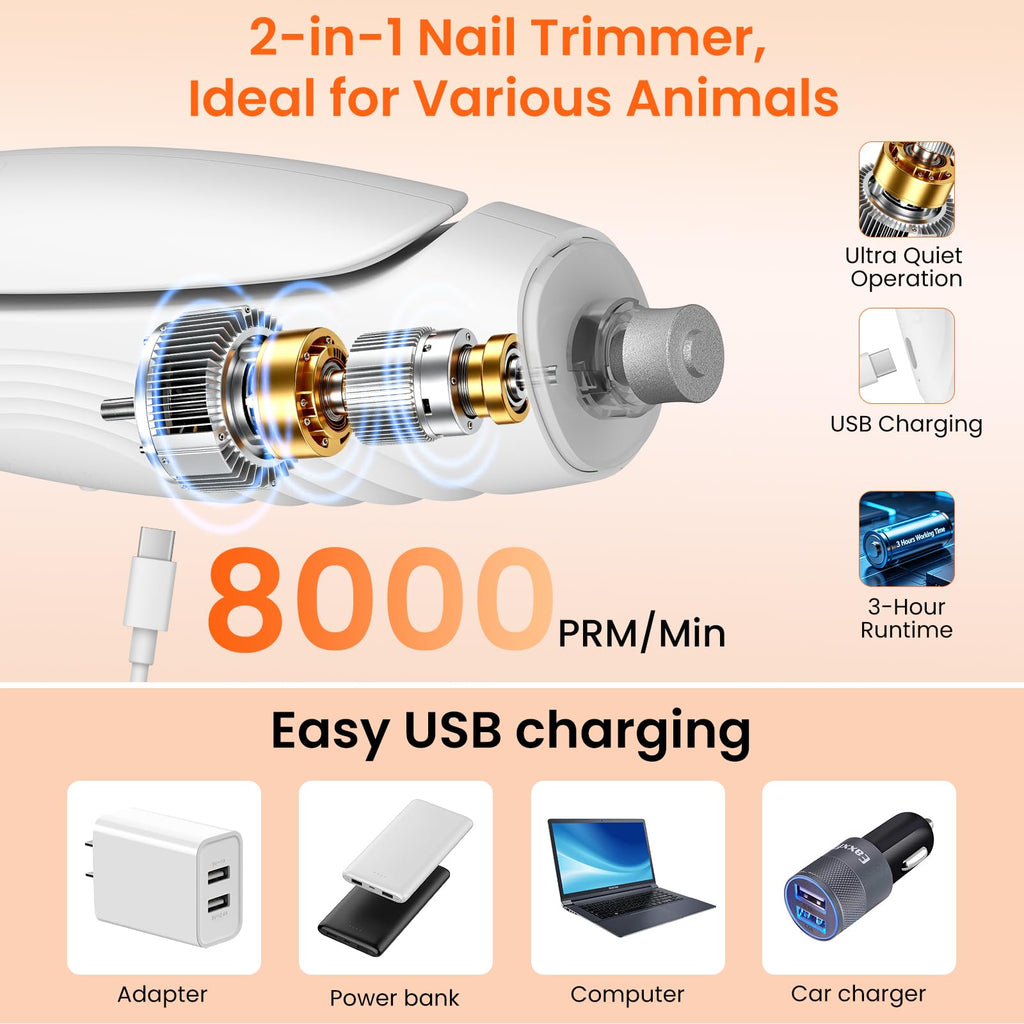 2-in-1 Dog & Cat Nail Clippers and Grinder F334989