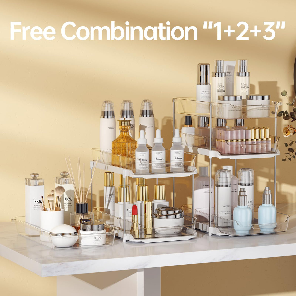 2 Sets of 3-Tier Under Sink Organizers and Storage J7530