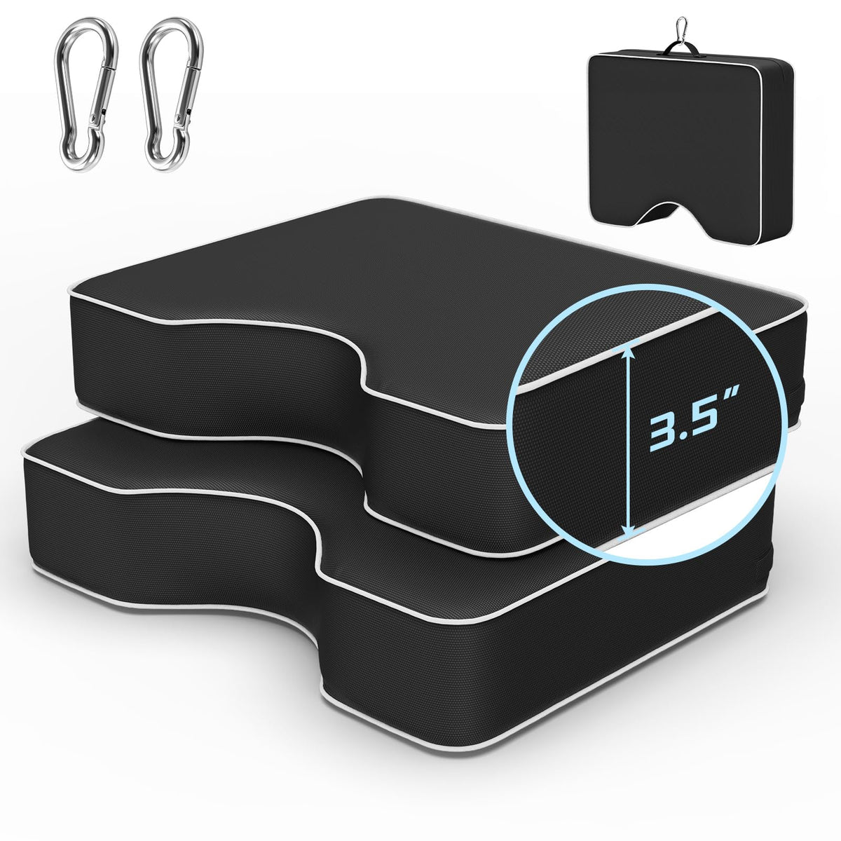 Waterproof Extra Thick 3.5" Portable Stadium Seat Cushions Y751308