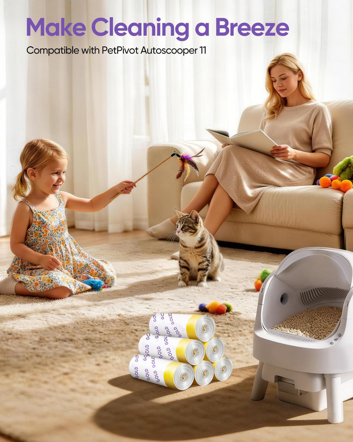 180 Count Automatic Cat Litter Bags F13168