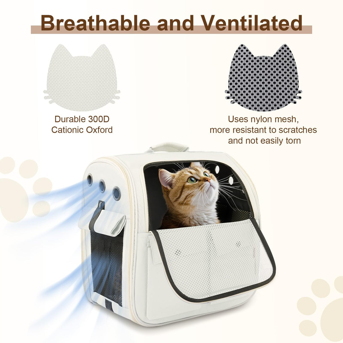 Ventilated Breathable Mesh Cat Carrier Backpack M75469