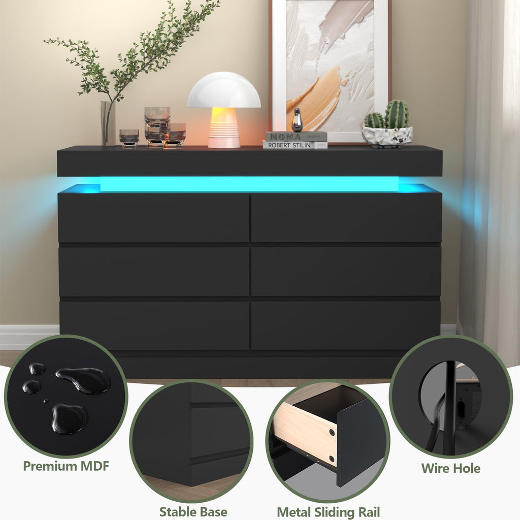 6 Drawer Dresser with Power Outlet R320