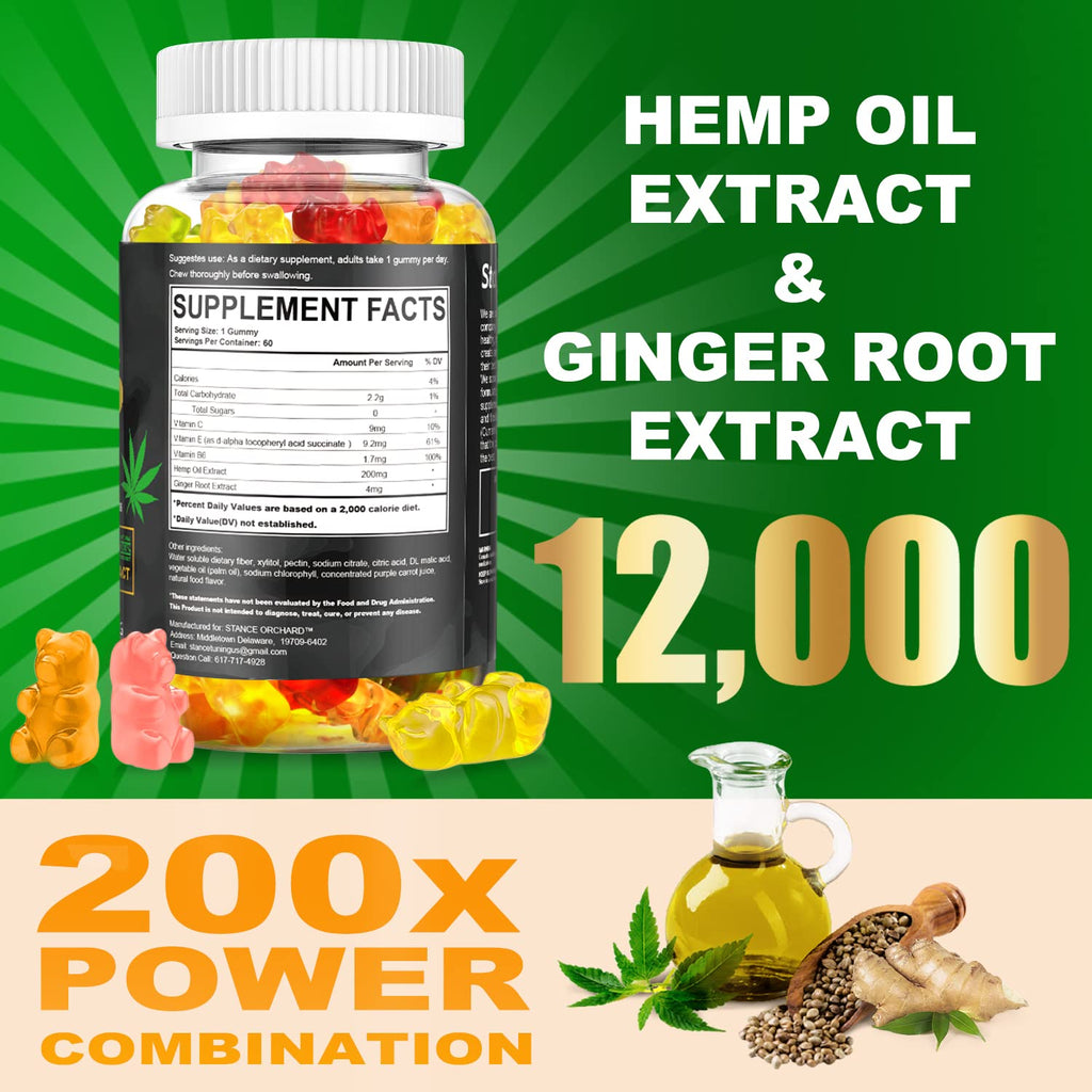 Sugar Free Vegan Hemp Gummies 60 Count S86296