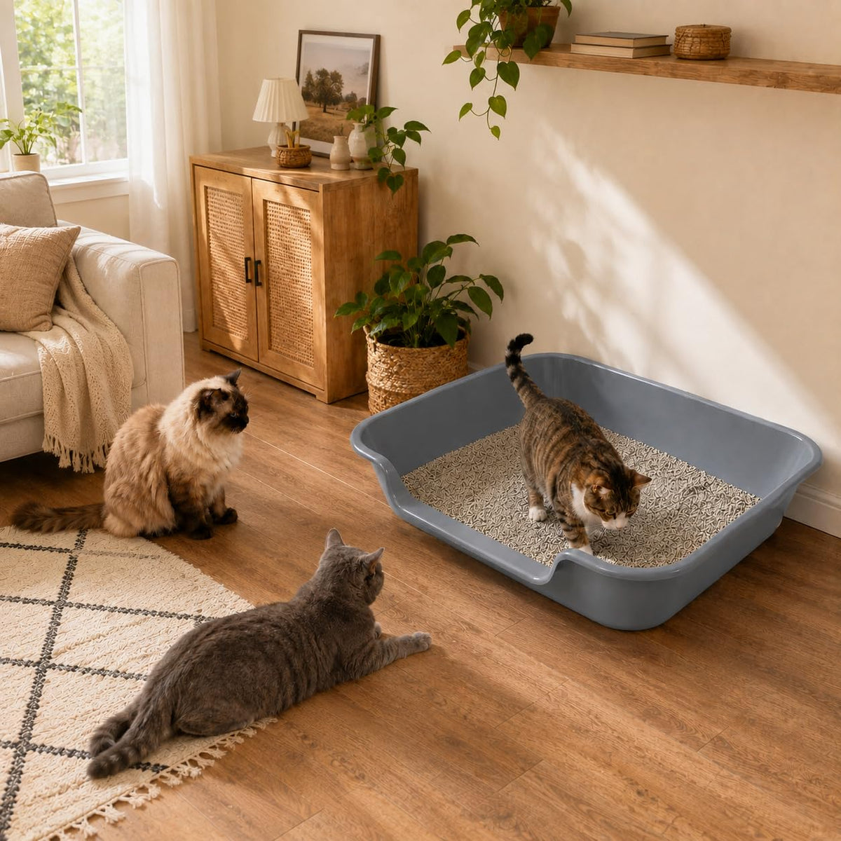 Extra Large Low Entry Cat Litter Box F1493