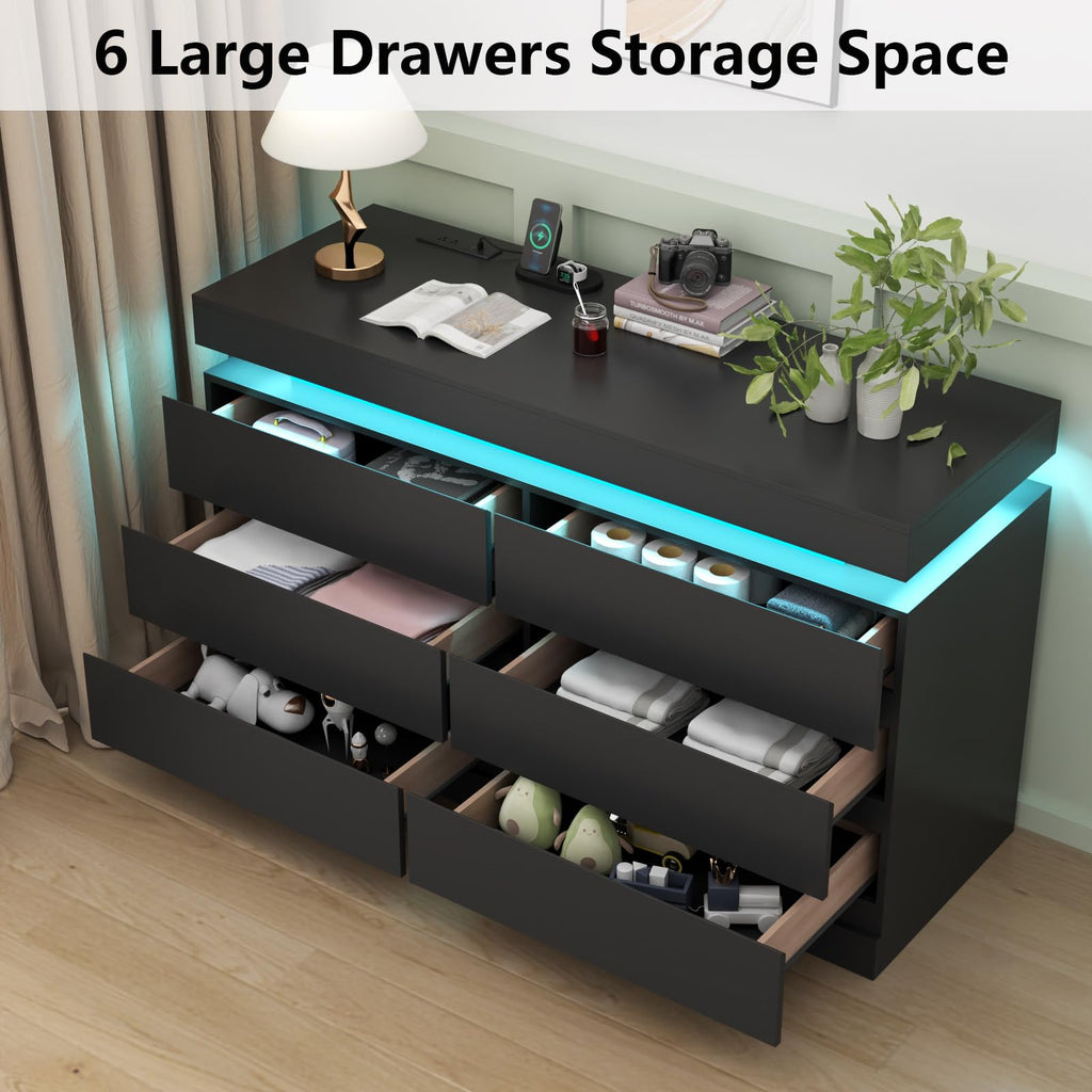 6 Drawer Dresser with Power Outlet R320
