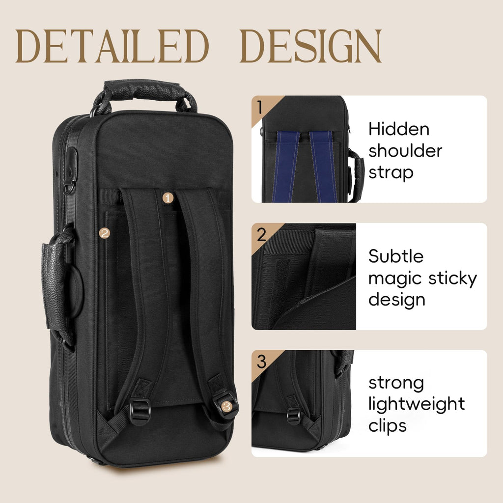 Rectangular Trumpet Case with Backpack Straps P716