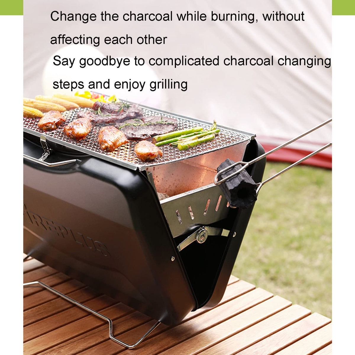 Foldable Portable Stainless Steel Charcoal BBQ Grill S6555