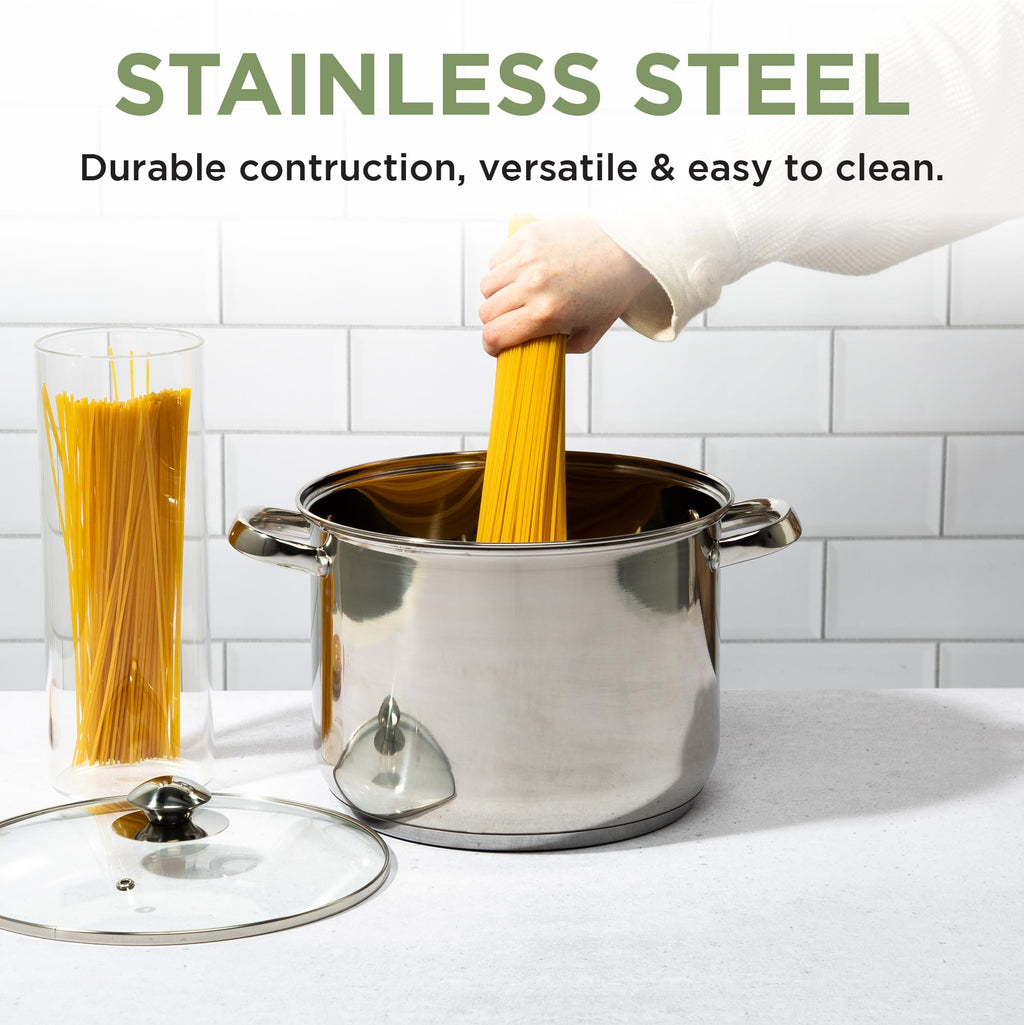 Stainless Steel 8-Quart Stock Pot with Glass Lid Z775658